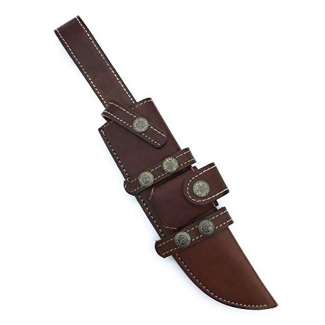 13 Long Custom Handmade Leather Sheath for 8 A 9 Blade Chef Knife at MechanicSurplus.com