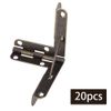 20pcs Spring Hinge TOPINCN Mini Hinges Decorative Wood Case Box Lock with Crews(Bronze)