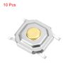 sourcing map 5x5x1.5mm Momentary Panel PCB Surface Mounted Devices SMT Mount 4 Pins Push Button SPST Tactile Tact Switch 10PCS
