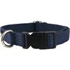 Cotton Web Adjustable Dog Collar 4 Sizes Blue (Small: Neck 11.5"-15.5"; Width 1/2")