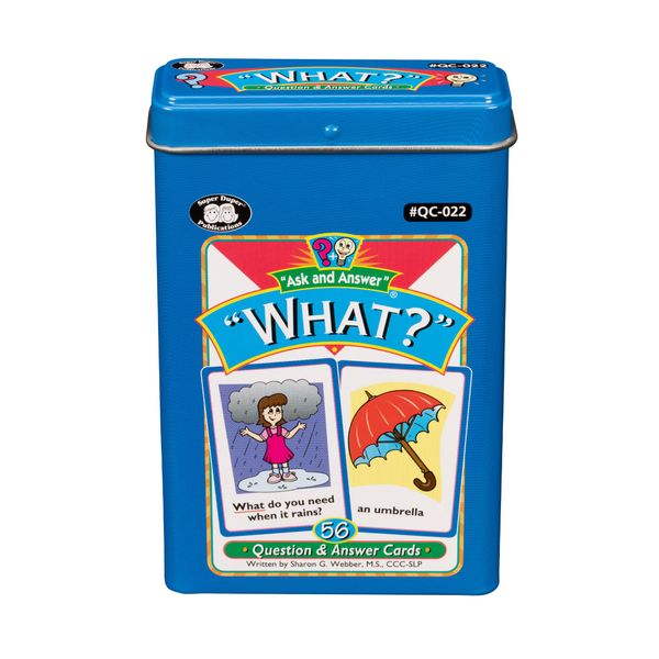 Super Duper Publications | Ask and Answer® What Questions Flash Card Deck | Educational Learning Resource for Children
