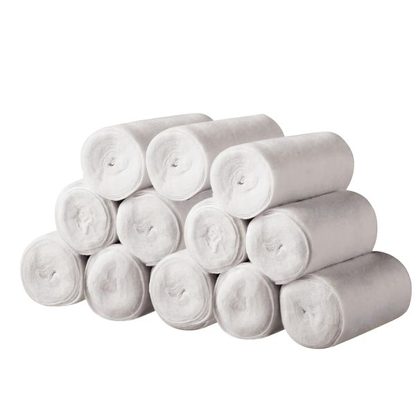 Richstory 12 Rolls Cast Padding, Plaster Gauze Bandages Soft Cotton Undercast Padding Wrap Modelling Plaster Cloth for Art, Crafts, Body Casts, Modelling (5cm×2.7m)