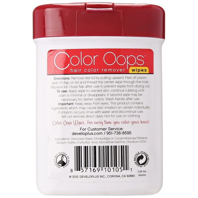 Developlus Color Oops Color Remover Wipes 10 Count (3 Pack)