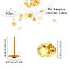 Gold Butterfly Pins, Locking Backs, 50Pcs
