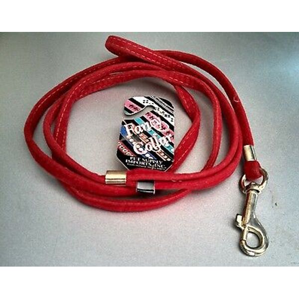 Small 4' Red Velours Holiday Dog Cat Pet Leash