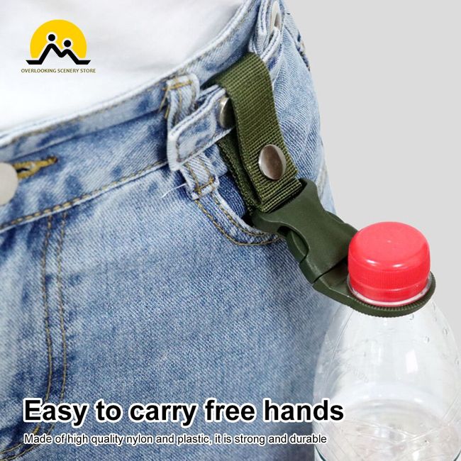 Water Bottle Holder Drink Carabiner Buckle Clip Fishing Camping Hiking