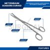 10 Metzenbaum Scissors 5.5" Curved Surgical Veterinary Instruments German Grade