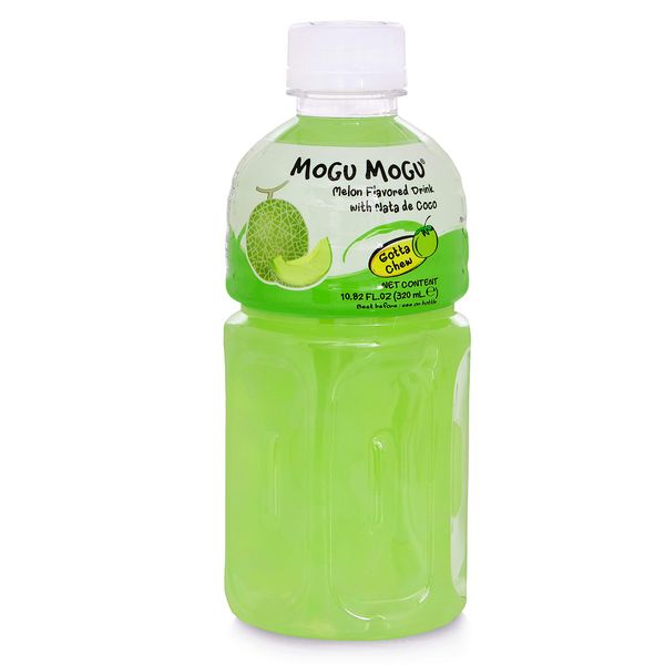 Mogu Mogu Fruit Juice with Nata De Coco, 10.82 oz (Pack of 24) (Melon)