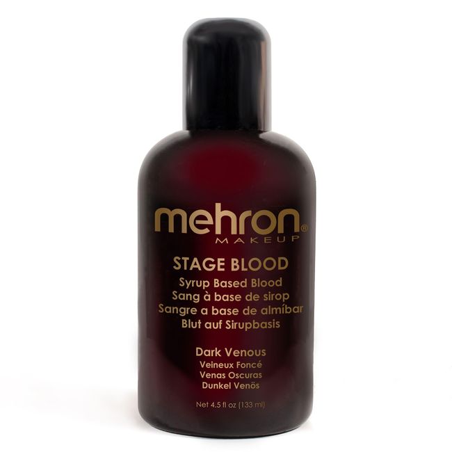 Mehron Makeup Stage Blood | Edible Fake Blood Makeup for Stage, Costume, Cosplay (4.5) (Dark Venous)