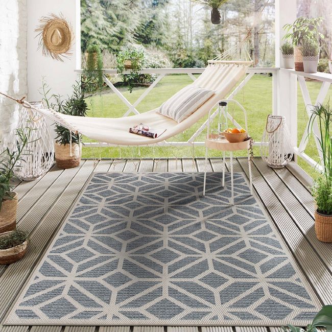 Rugshop Outdoorrugs Contemporary Geometric Indoor Outdoor Rugs Patio Rugs 8x10