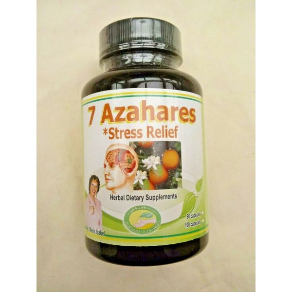 Stress Relief Herbal Dietary Supplements 7 Azahares 100 capsules