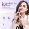 Saviland 3PCS Acrylic Nail Brush - Size 2/4/6 Nail Brush for Acrylic Powder, Zebra Handle Wooden Acrylic Brush for Nails, Nail Art Brush for Acrylic Nails, Acrylic Brush Set for Nail Carving&Extension