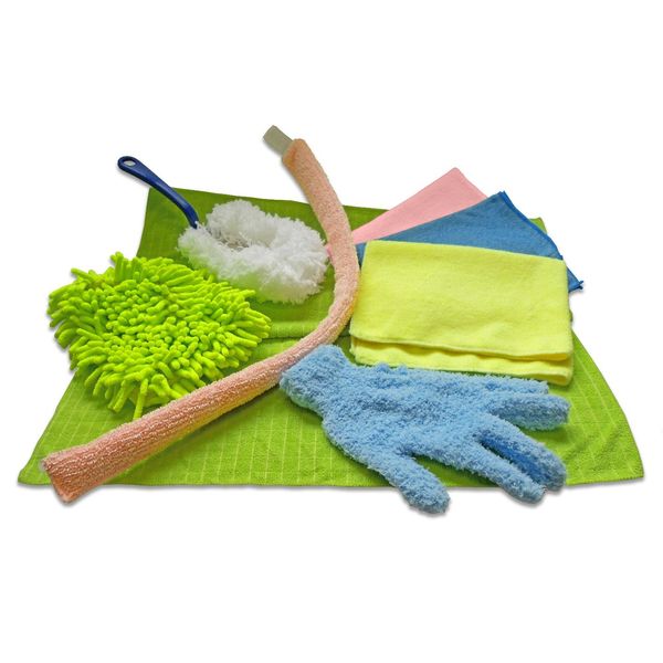 Microfibre Ecological Tea Towels and Gloves Set of 8