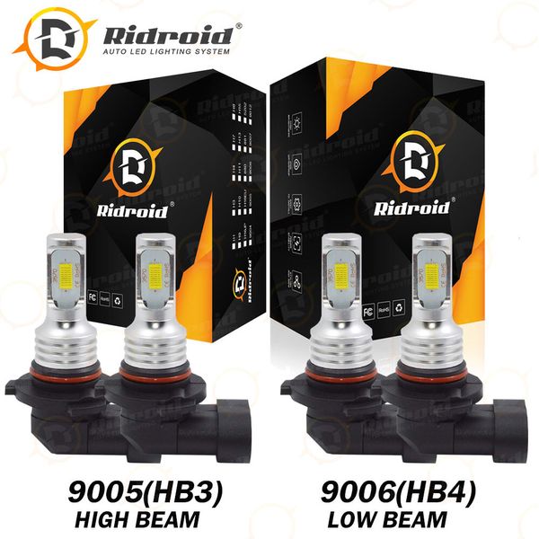 9005+9006 LED Combo Headlight Kit COB 160W Light Bulbs High &Low Beam