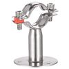 sourcing map Wall Mount Ceiling Mount Pipe Support, 304 Stainless Steel Adjustable Pipe Strap Clamp for 42-45mm Pipe