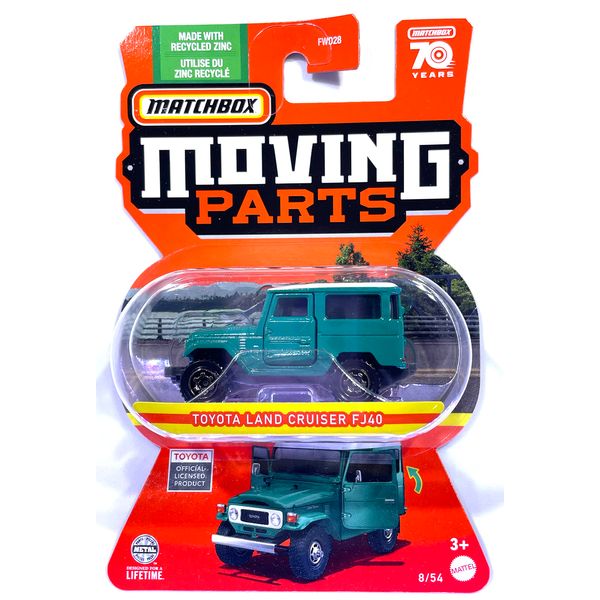 Matchbox - Moving Parts - 2023 -Toyota Land Cruiser FJ40-8/54-70 Years - Mint/NrMint - Ships Bubble Wrapped in a Box with Fill