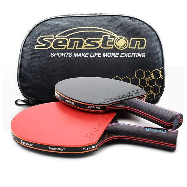 Senston Professional Table Tennis Paddles Advance Intermediate Ping Pong Paddles Set of 2, Table Tennis Racket with Carry Case