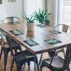 Blue Green Northern Lights Glass Placemat Kitchen Table Worktop Saver Protector