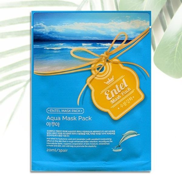 Entel Aqua Mask Pack x 10 Pack Moisture Pack Sheet Pack Skin Soothing