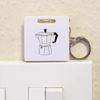 Azeeda 'Coffee Machine' Keyring Tape Measure/Spirit Level Tool (KM00040198)