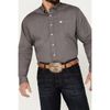 Cinch Men's Classic Fit Long Sleeve Button One Open Pocket Solid Basic Shirt, Grey, Large