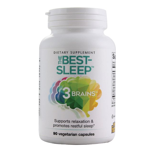 Natural Factors 3 Brains The Best Sleep, 90 Vegetarian Capsules