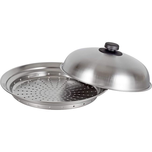 Wahei Freiz ME-7195 Frying Pan Turns Into Steamer, Steaming Table & Cover, For 9.4 - 10.2 inches (24 - 26 cm), Stainless Steel, Made in Japan