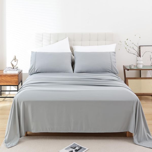 Twin Sheet Set - 3 Piece Soft Breathable Bed Sheets for Twin Size Bed, Extra Deep Pocket Lxuury Brushed Sheets, Cooling Hotel Bedding Sheets and Pillowcases, Wrinkle Free Oeko-Tex Sheets