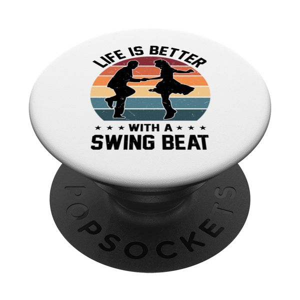 Swing Dance Lindy Hop Dancer Jitterbug Dancing Swing Out PopSockets Standard PopGrip