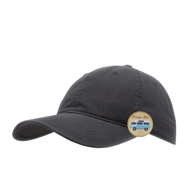 Classic Washed Cotton Twill Low Profile Adjustable Baseball Cap (Charcoal Gray B)