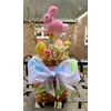Handmade Floral Flower Arrangement Spring Easter Hanging Basket Bunny Egg Decor