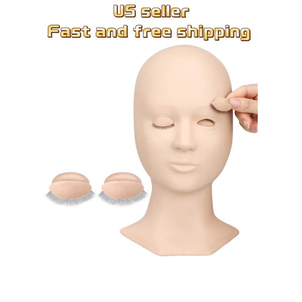 Eyelash Extension Kit Mannequin Training Head Make Up Practice Set