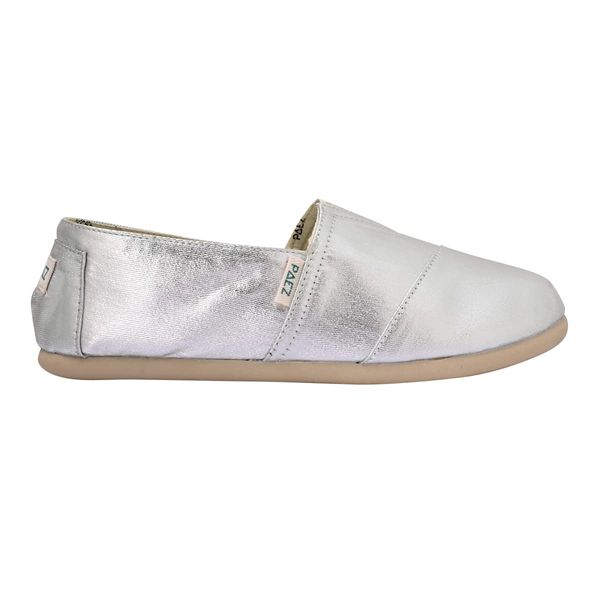 Paez Girls' Original Gum Combi Glitter Espadrilles, Silver 010
