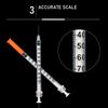 1ml Syringes Laboratory Measurement Tool, 20 Pack Individually Packed (1ML-30#, 20)