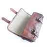 Vintage Motorcycle Genuine Goat Leather 2 Strap Buckle Closure Tool Brown Bag Quick Release Clasp REINFORCED for handlebars,Forks, Sissy Bar - 10"