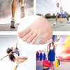 4 Pairs Flared Gel Toe Separators, Flared Gel Toe Separators for Straightener Overlapping Toes(2 Small Size+2 Large)
