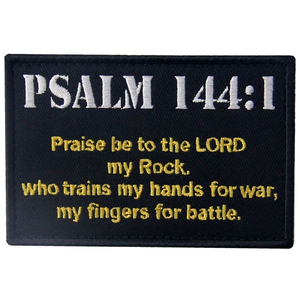Bible PSALM 144:1 Embroidered Velcro Patch