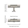 Asidrama 10 Pack Brushed Satin Nickel Kitchen Cabinet Knobs Dresser Knobs T Bar Drawer Knobs Cabinet Hardware Zinc Knobs for Dresser Drawers