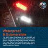 2pc Submersible 6" Oval White LED Boat Trailer Tail Light w/ Grommet & Plug DOT
