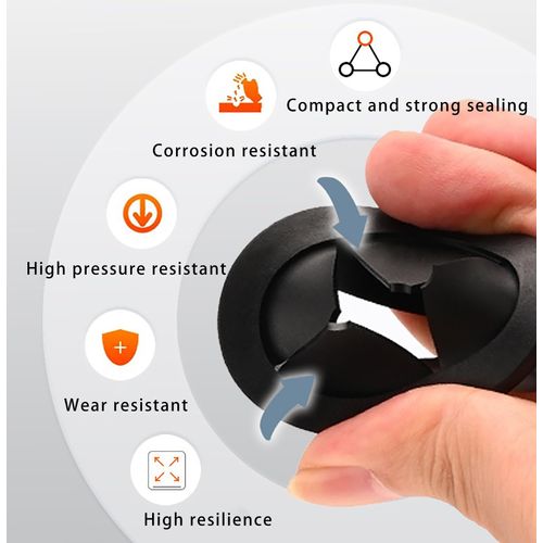 1-3/4 Inch Cable Grommet (45mm)– 5 Pcs Flexible Rubber Wire Hole Plugs for Industrial Control Panel, UPS Enclosure (Black)