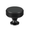 Rergy 10 Pack Knurled Matte Black Cabinet Knobs Round Kitchen Hardware Single Hole