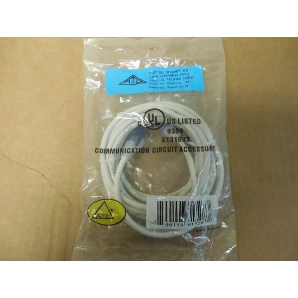 NEW ALLEN TEL PATCH CABLE AT1510EV-WH CAT 5e 10' FT WHITE AT1510EVWH