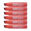 Pentel N50XL-B Chisel Tip Permanent Marker - Red (Pack of 6)