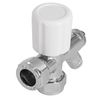 SPARES2GO Thermostatic Radiator Valve Valves Chrome with Drain Off Lockshield