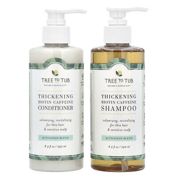 Thickening Biotin Caffeine Shampoo & Conditioner Set, 2 Piece Set, 8.5 fl oz