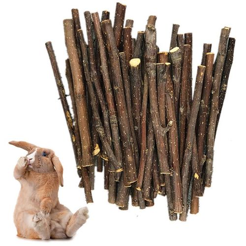 LIKENNY Apple Branches, Apple Trees, Leaf, Small Animals, Snacks, Chewing Toy, Brushing Teeth, Additive-free, Non-Coloring, Safe, Rabbit Toy, Natural, Ultra Fine Branches, Guinea Pig, Cage, Squirrel,