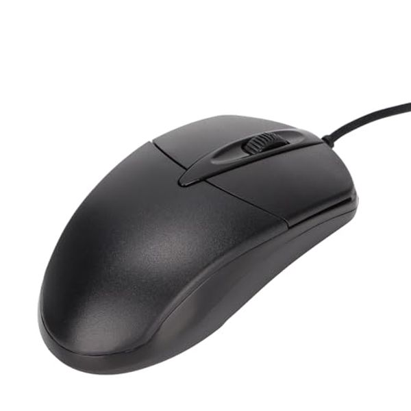 Wired Heated Mouse, 1600DPI 3 Levels Adjustable Ergonomic USB Desktop Computer Mouse for OS X System (Black)