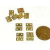 10 Pieces Gold 8mm x 10mm SMALL miniature hinges Doll House TINY HINGE  micro E7