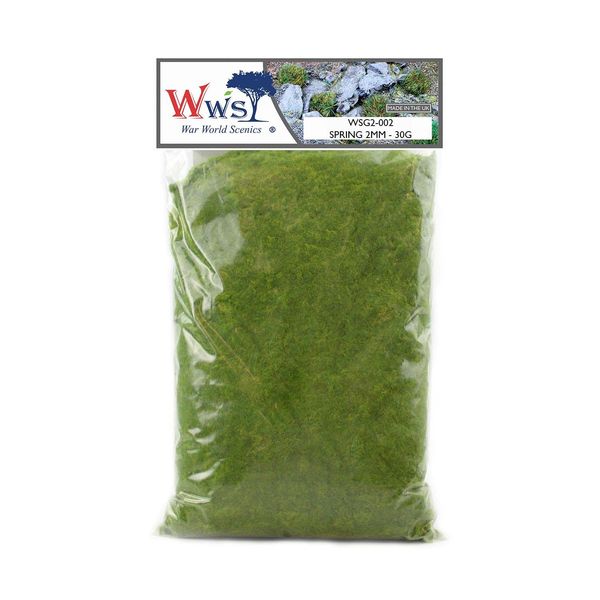 WWScenics | 2mm Spring Static Grass |30g | WSG2-002 | Realistic Model Scenery Material