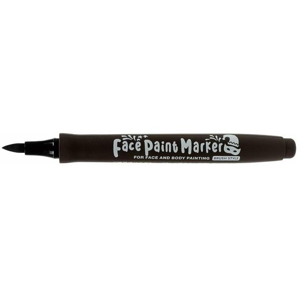 Shiyachihata Face Paint Markers, Brush Type, Black, KFF-F-K [Bulk Set of 3]